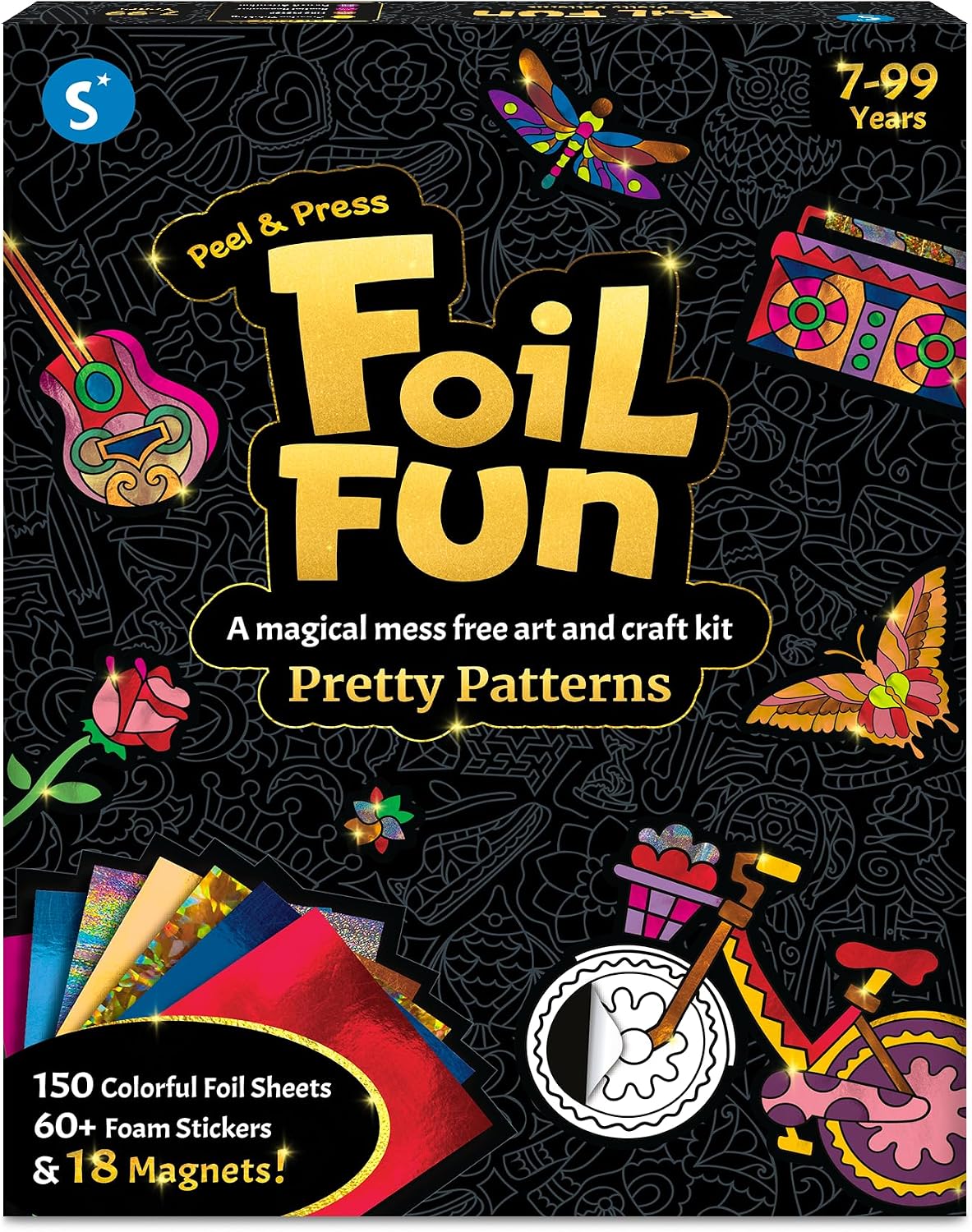 Detalle de Skillmatics Foil Fun Pretty Patterns 18 magnets