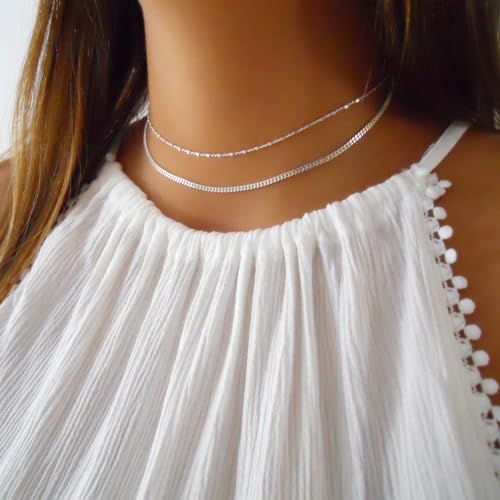 Thumbnail 7 de Annika Bella 925 Sterling Silver Chain Choker Necklace (33–40.5 cm)