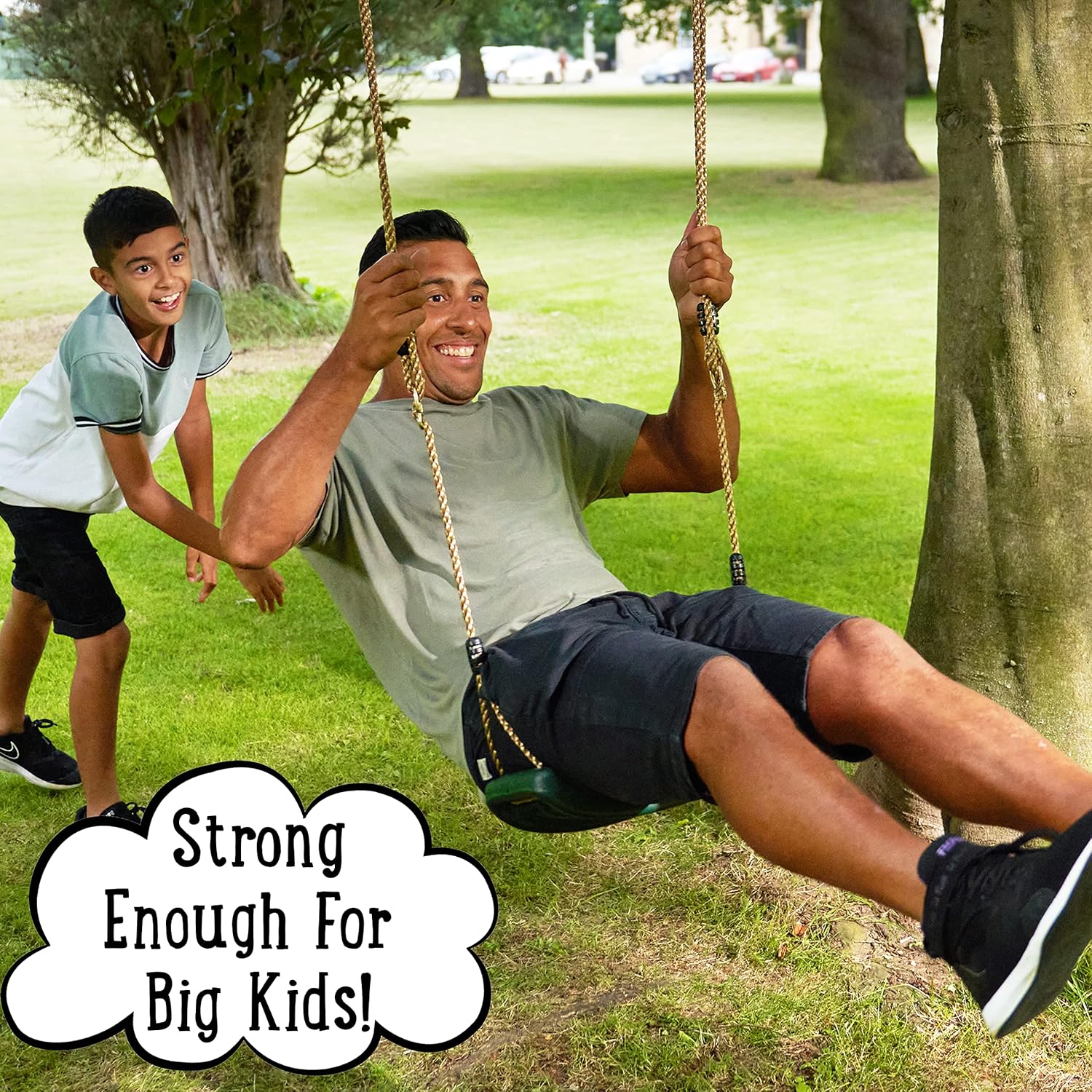 Detalle de Jaques of London Tree Swing Seat – Kids Swing Seat Replacement | Complete Tree Swing Kit