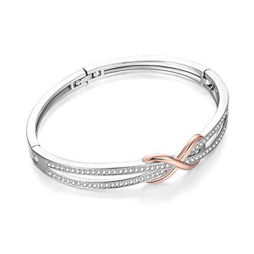 Thumbnail 8 de Angelady Infinity Bracelet for Women – Rose Gold Plated 14K, Austria Crystal Detail