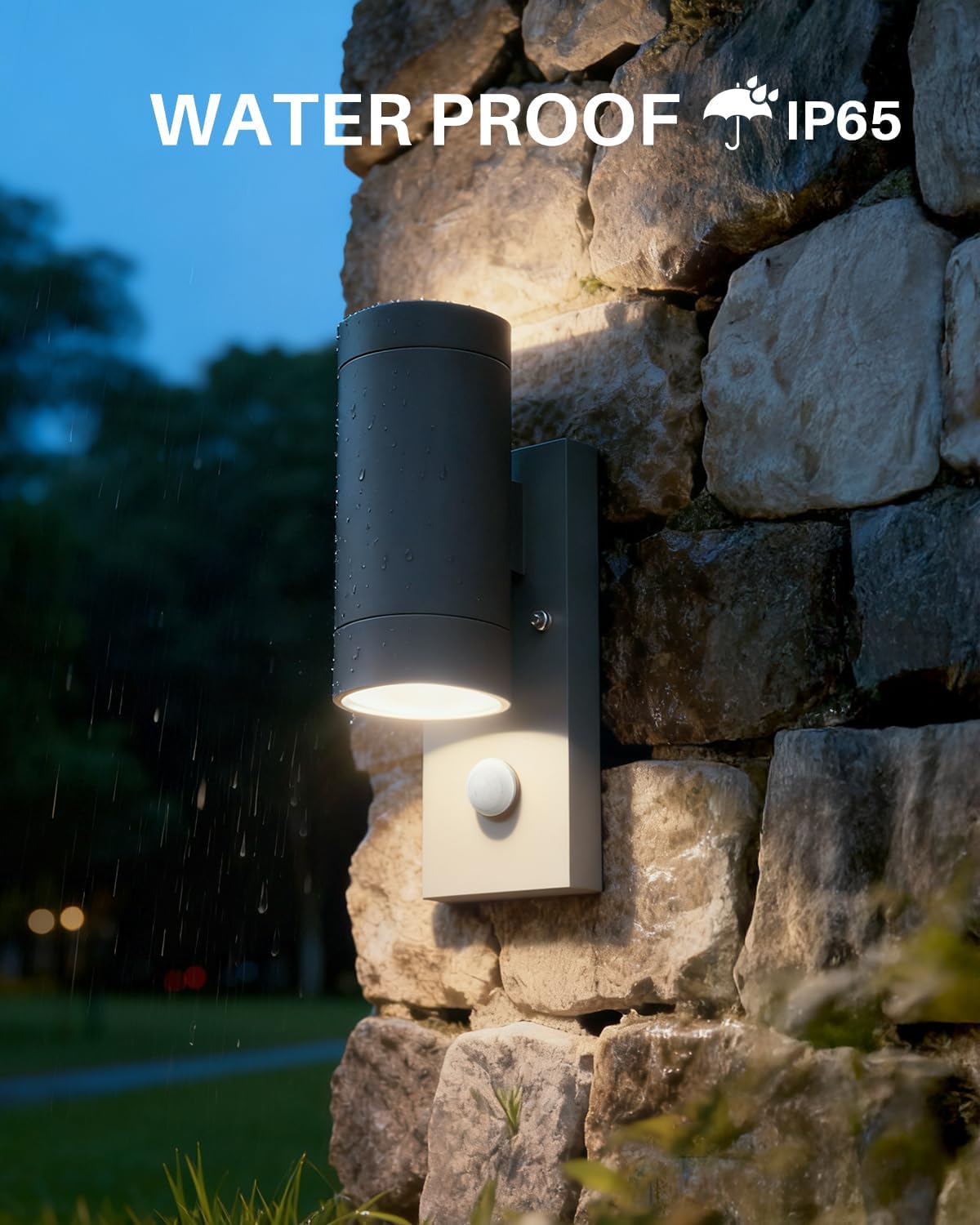 Thumbnail 5 de PIR Outdoor Wall Lights IP65 Up and Down with Motion Sensor, Anthracite (Mains Powered, GU10) – 1 Pack