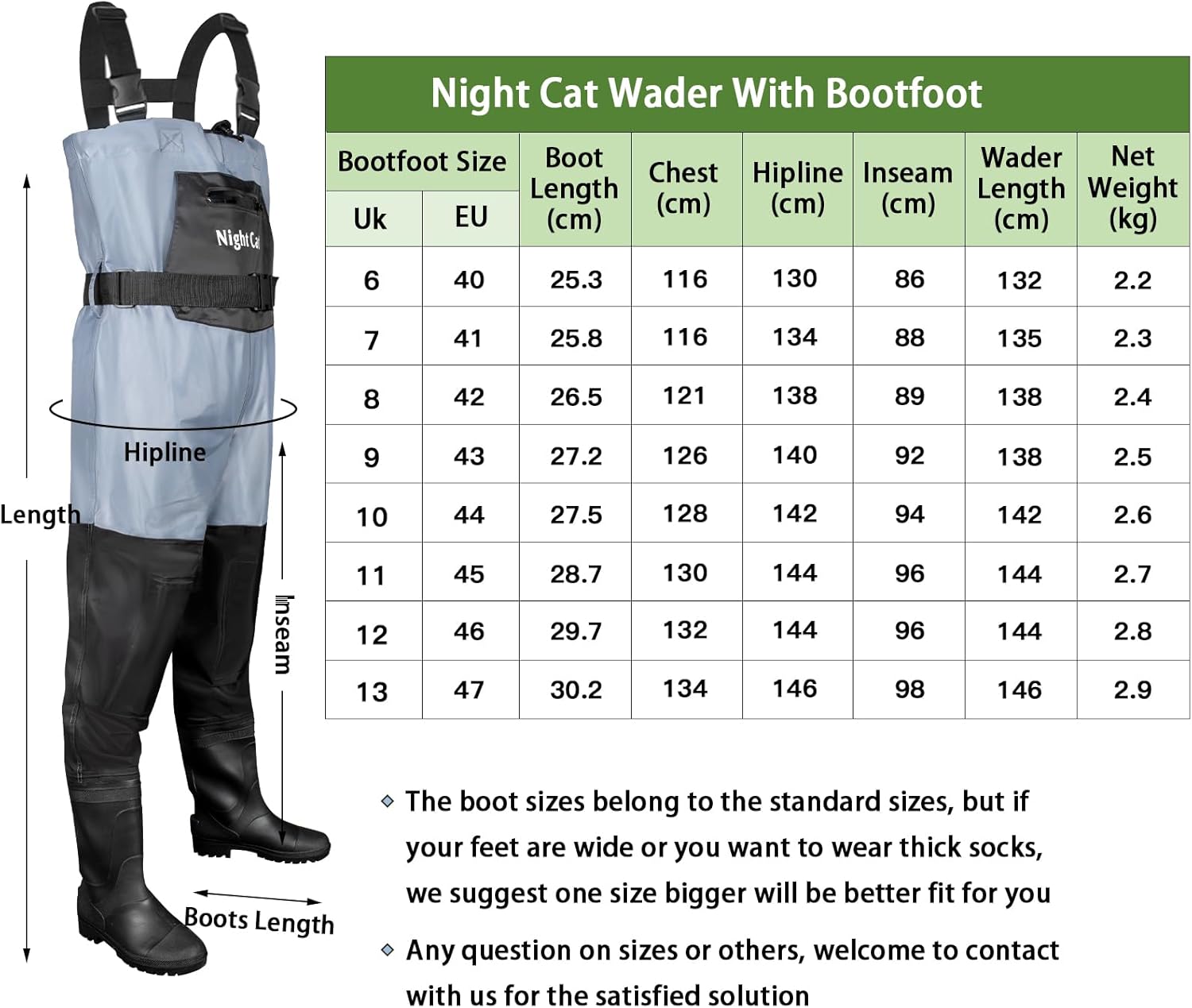 Thumbnail 5 de Night Cat Waders Scafandro da Pesca impermeabili 100% 40-47