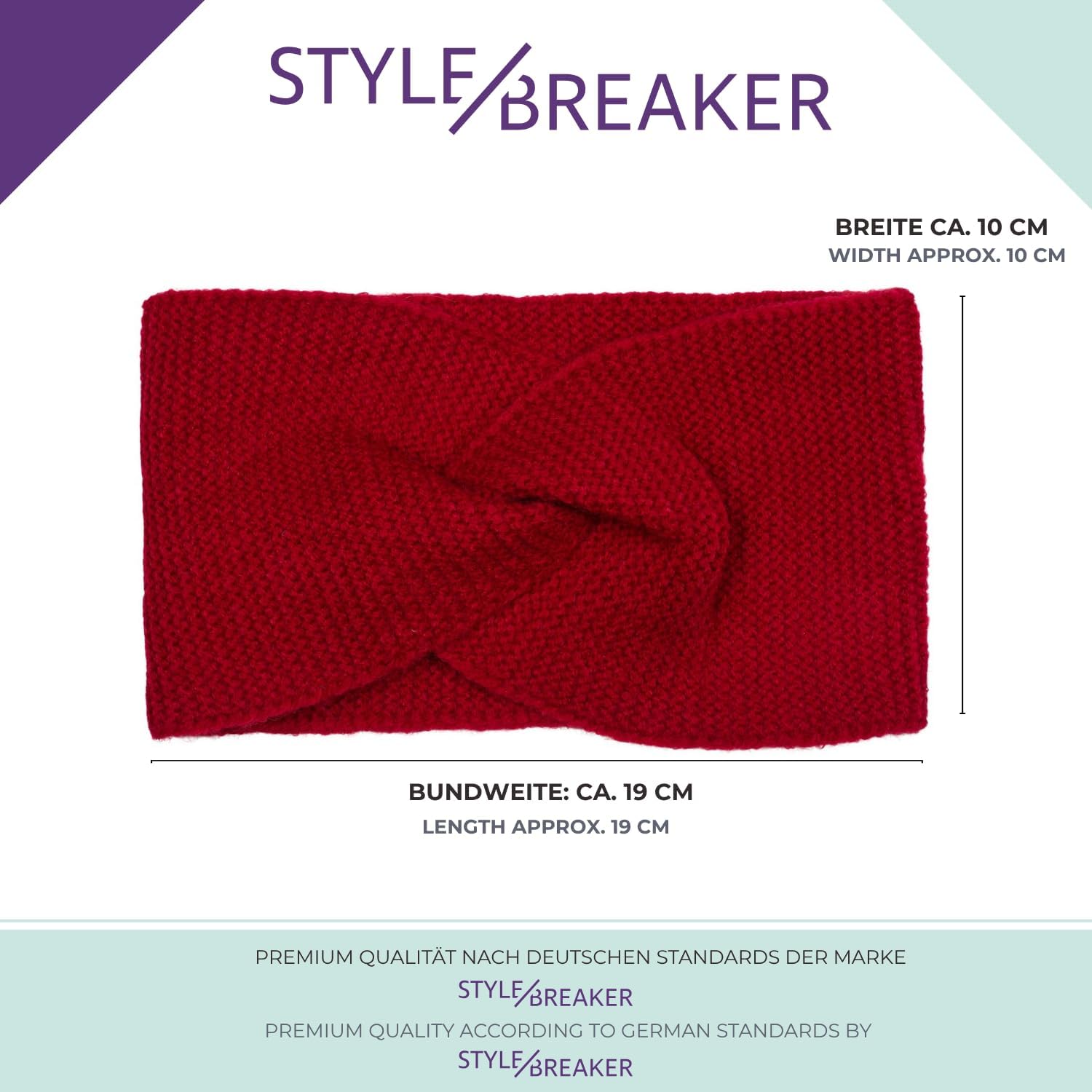 Thumbnail 4 de styleBREAKER Cinta de punto fino para damas 10 cm