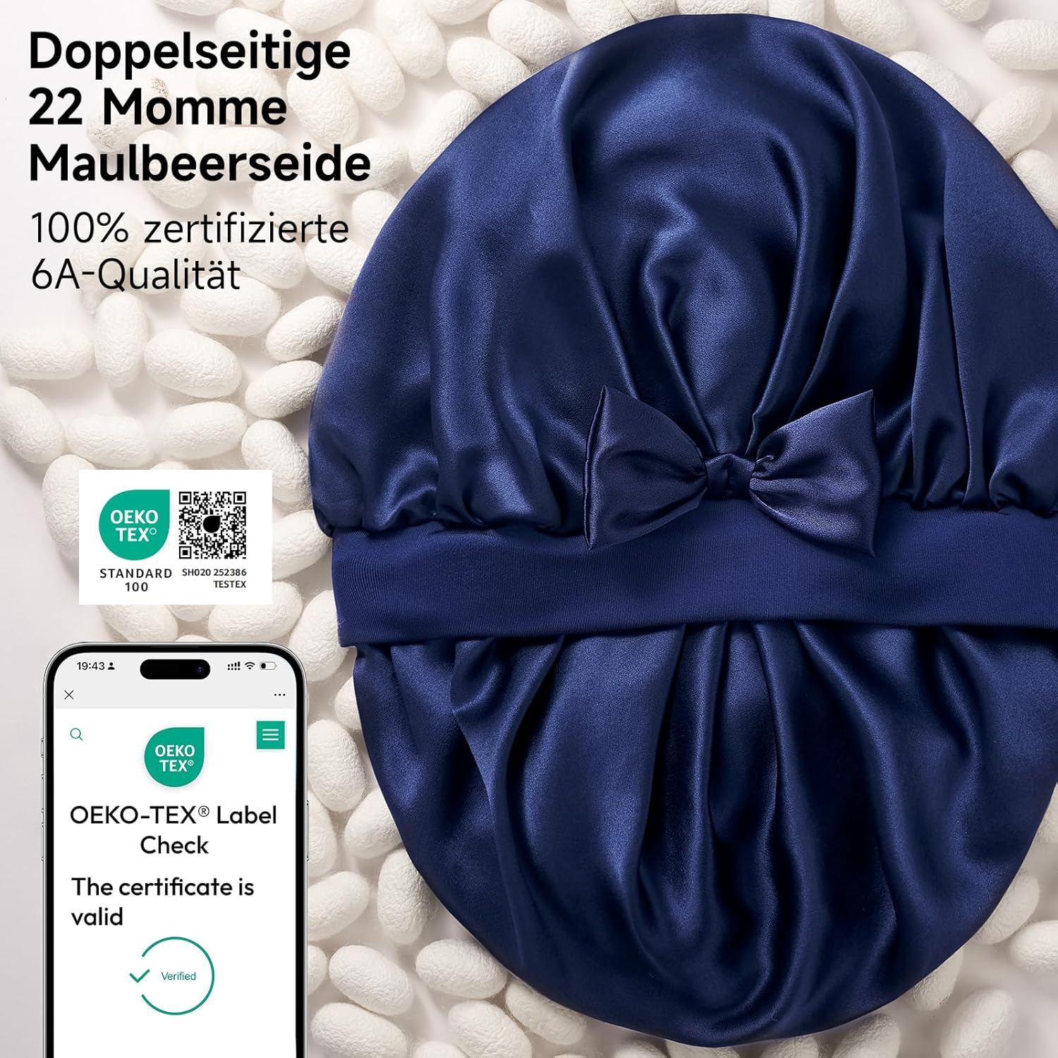 Thumbnail 1 de Umisleep Seidenhaube 22 Momme, 34 cm