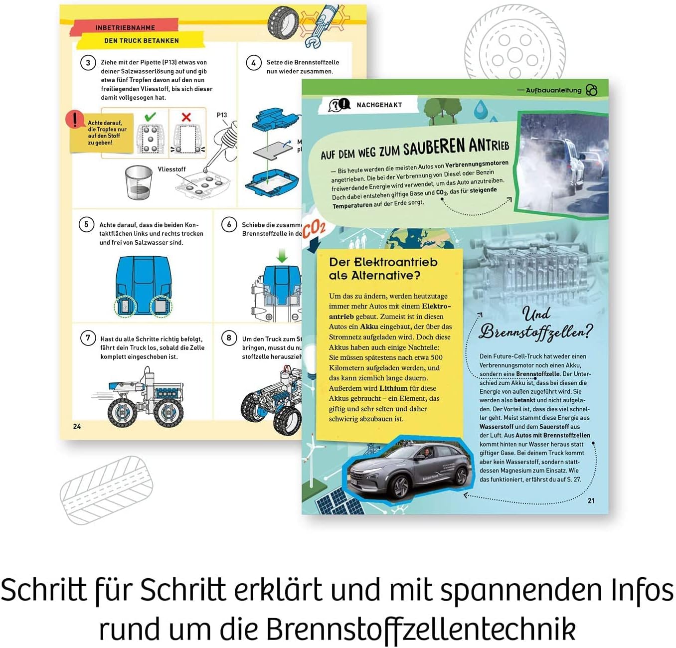 Detalle de KOSMOS Future Cell-Truck (620745) – Bausatz mit Brennstoffzellen-Technik für Gelände-Spielzeugfahrzeuge