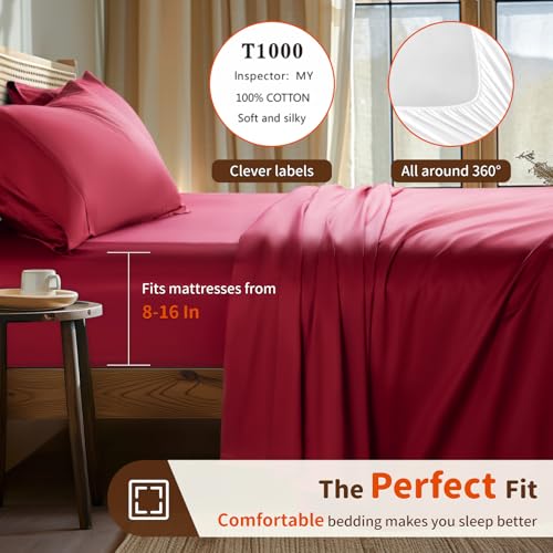 Detalle de LBRO2M 1000 Thread Count Cotton Sheets, California King