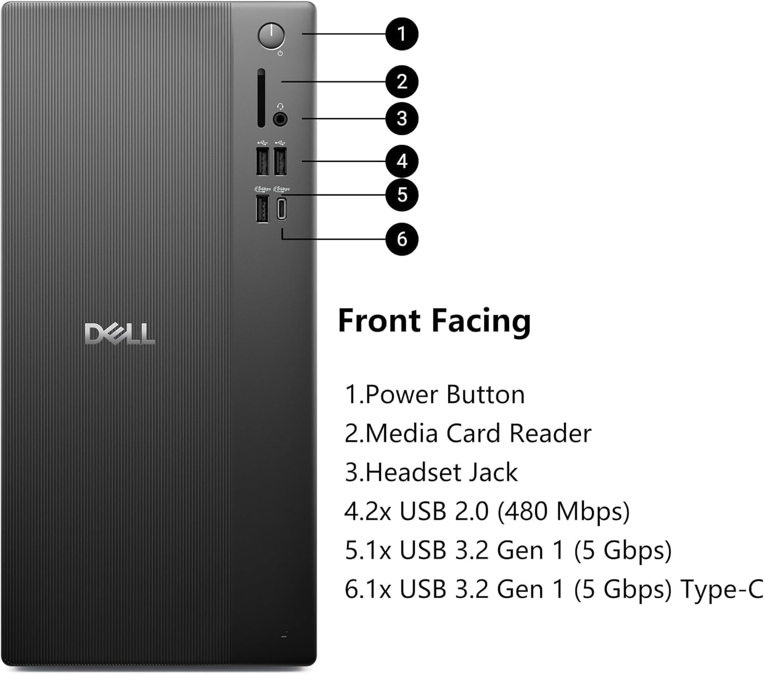 Detalle 2 de Dell Pro desktop tower with 8GB DDR5 RAM