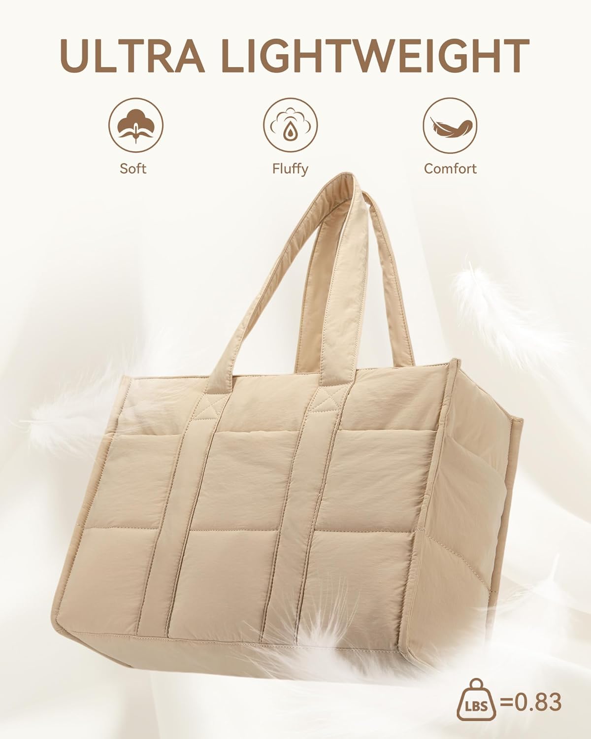 Thumbnail 6 de Oscaurt Large Tote Bag Puffy Handbag for Women with 16 Pockets