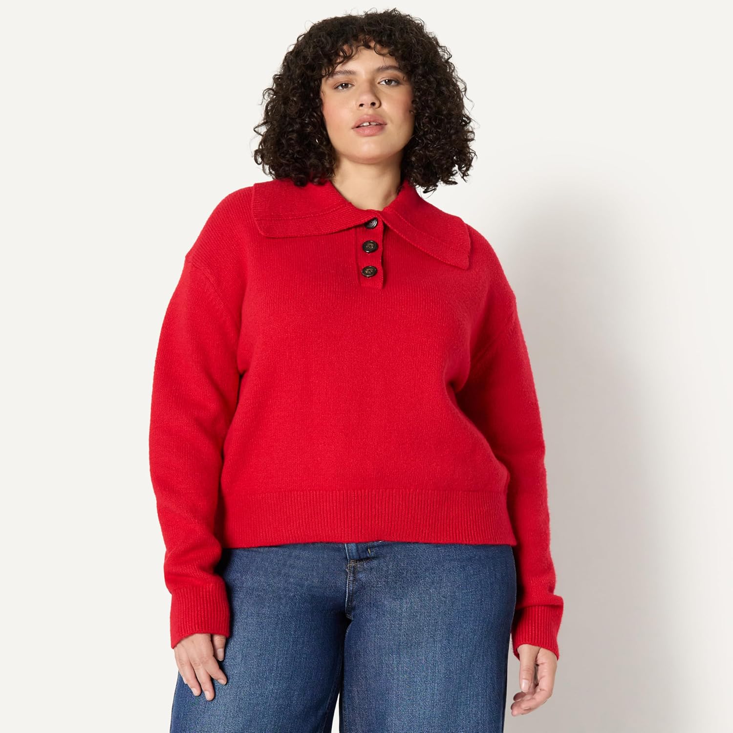 Thumbnail 5 de Amazon Essentials Women’s Relaxed-Fit Button Collar Jumper