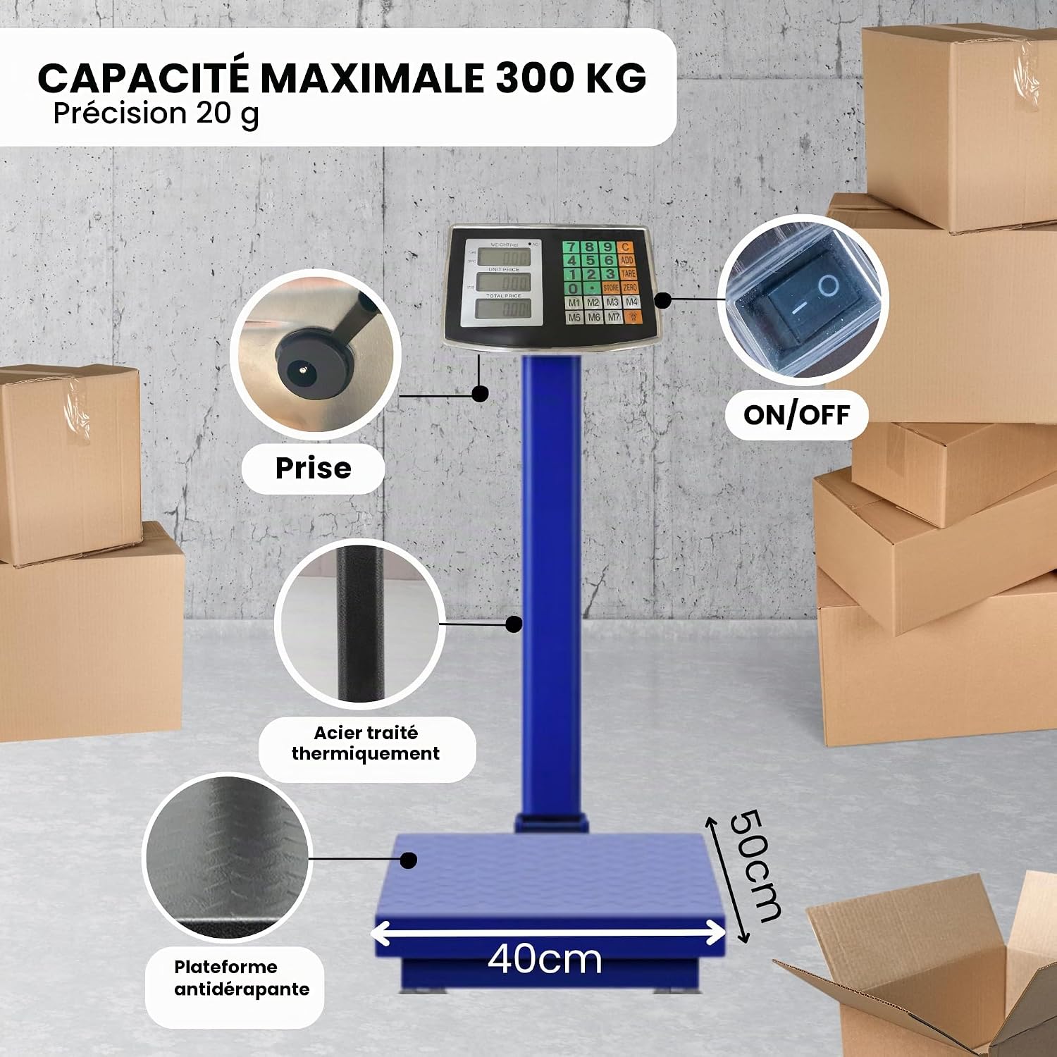 Thumbnail 3 de MAGIC SELECT industriële platformweegschaal, opvouwbaar, 300 kg, lcd-scherm