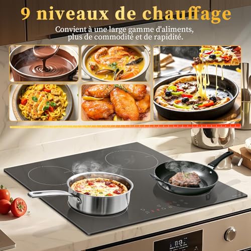 Thumbnail 5 de NOXTON Plaque Induction avec Prise – Plaque de Cuisson Électrique 4 Feux