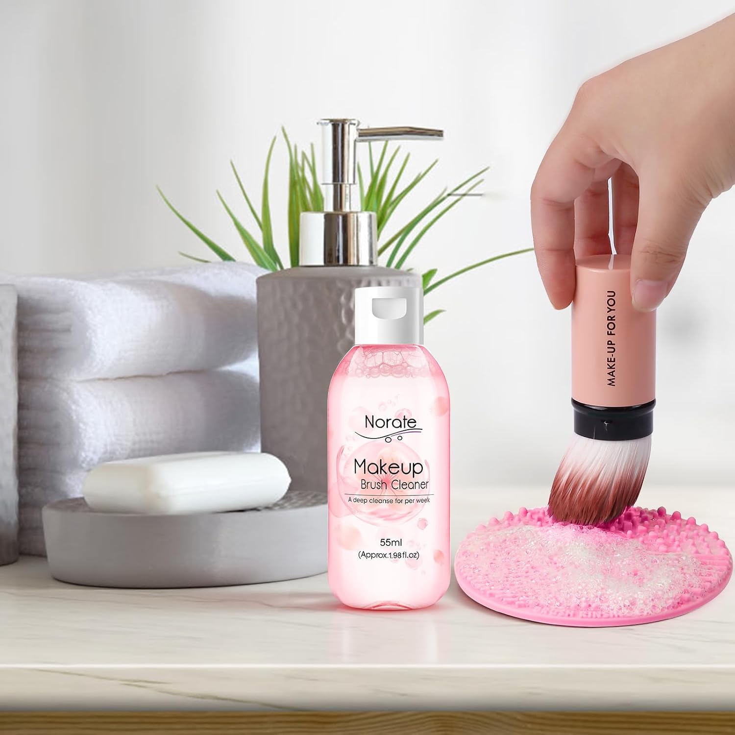 Thumbnail 6 de Norate Makeup Brush Cleaner Set with Silicone Cleaning Mat and Brush Shampoo