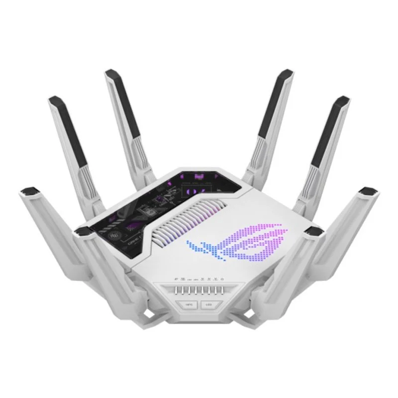 Detalle de ASUS ROG Rapture GT-BE19000AI WiFi 7 (GT-BE19000AI) router gaming tribanda con IA y puertos 10/5 GbE
