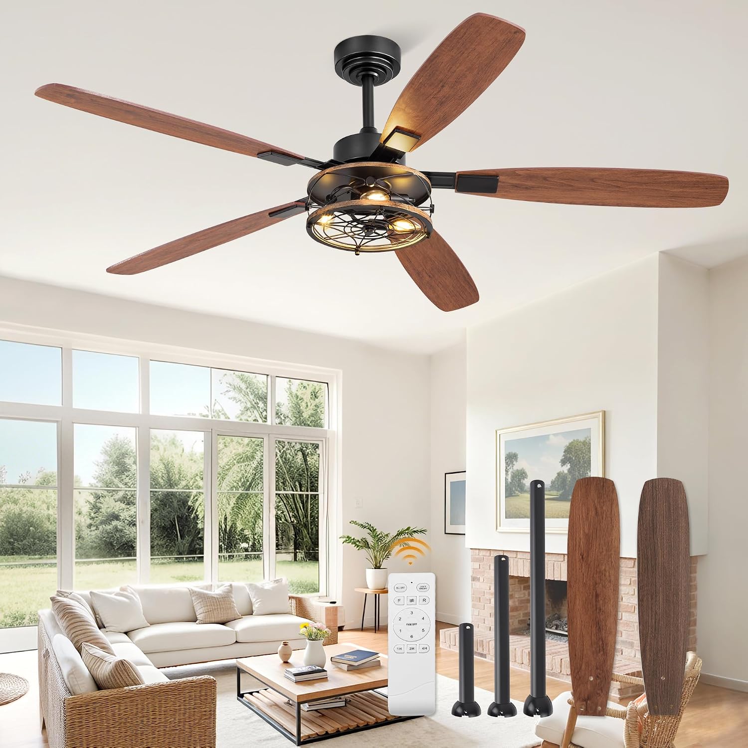 Detalle de Fanbulous Ceiling Fan with Light, 60-Inch