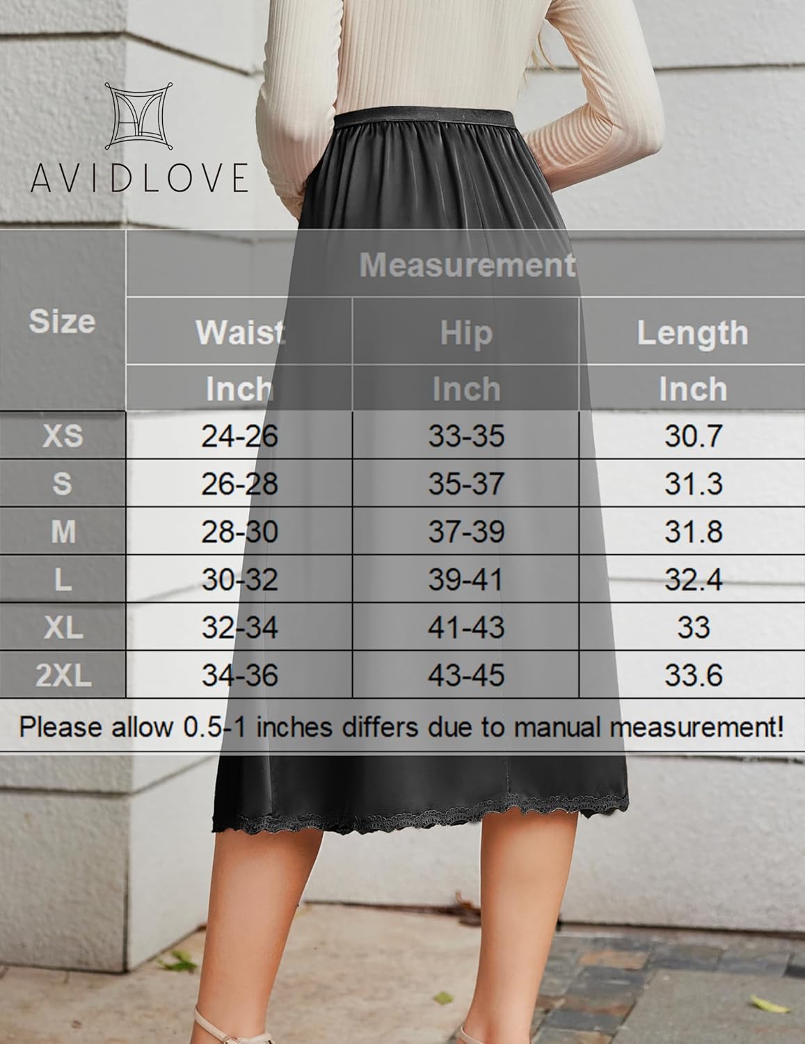 Thumbnail 5 de Avidlove Jupon long en satin pour femme