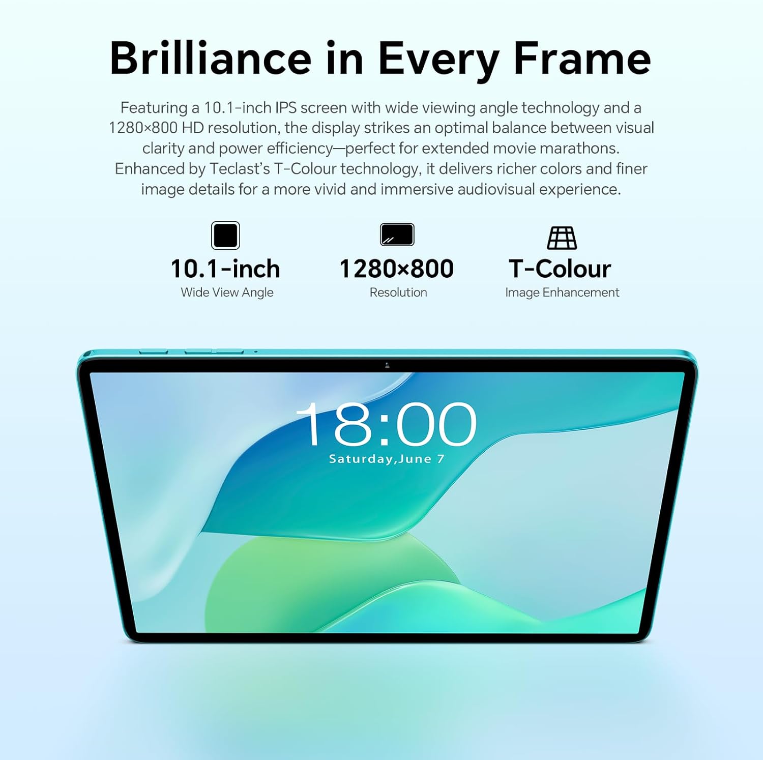 Thumbnail 2 de TECLAST P33 Tablet 10,1" Gemini AI: 2GHz Octa‑Core, Android 15, 64GB ROM + espansione fino a 4TB, 6000mAh e 10 Accessori