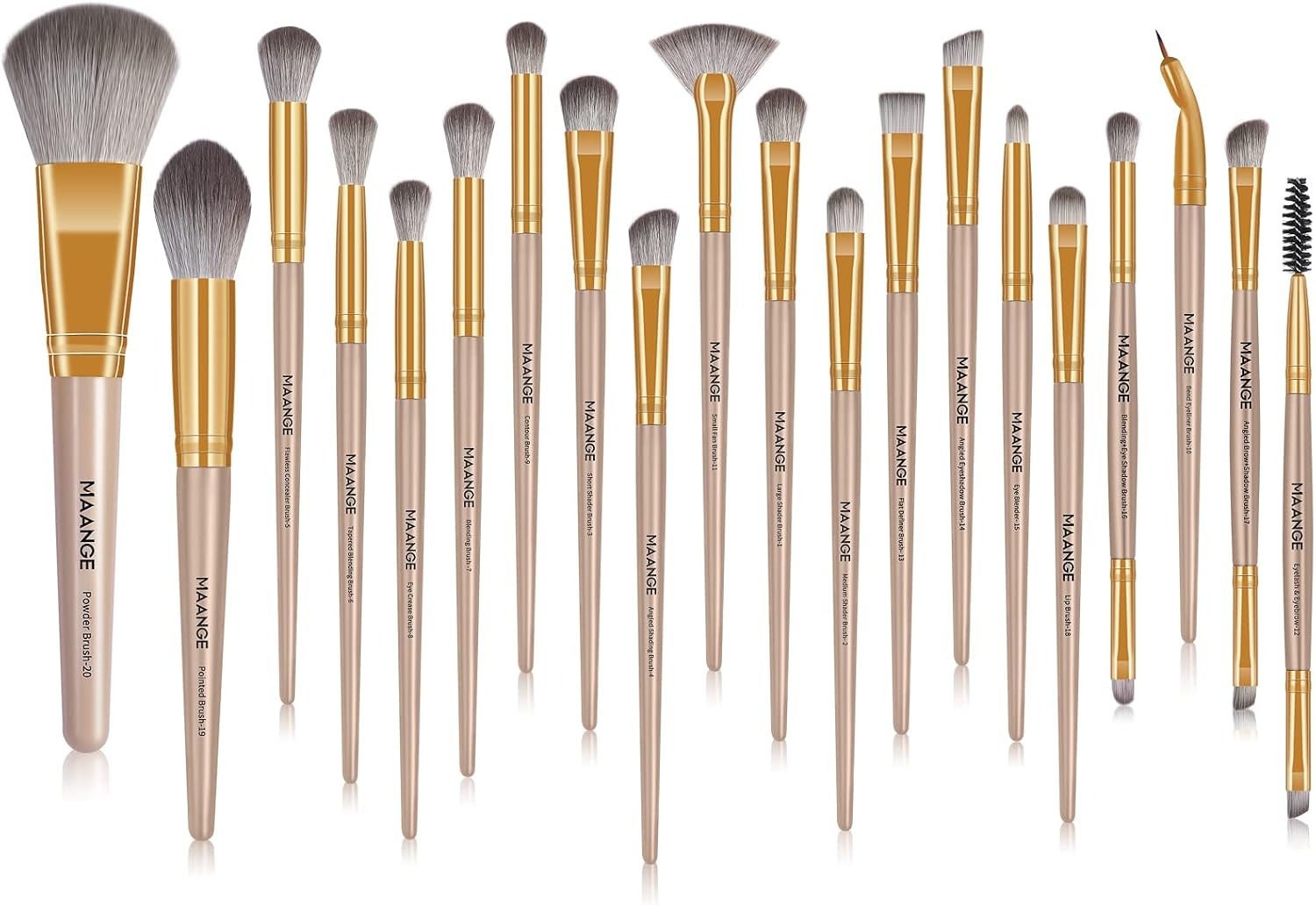Detalle de MAANGE Makeup Brush Set, 20-piece