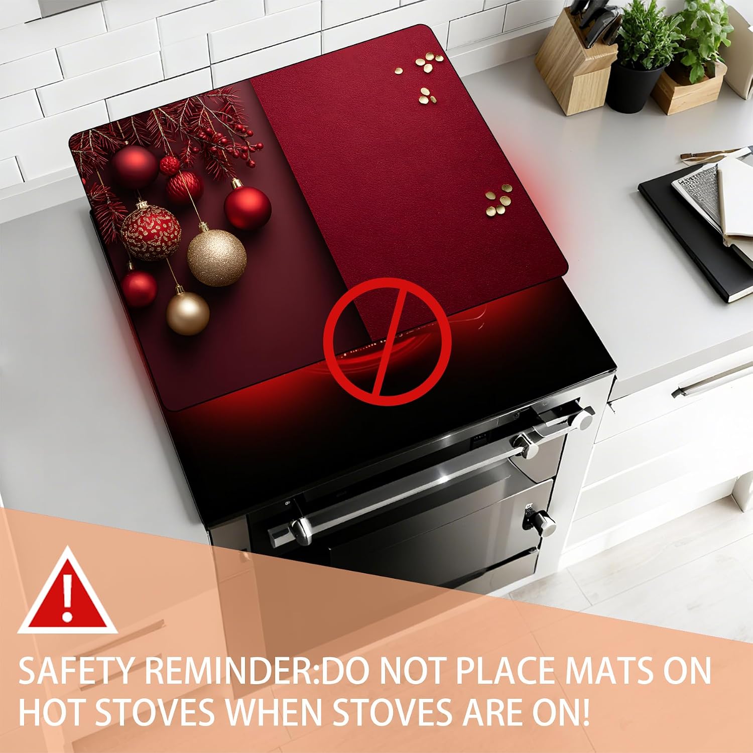 Detalle 2 de Glass Stove Top Cover Mat, 28.5 x 20.5 in