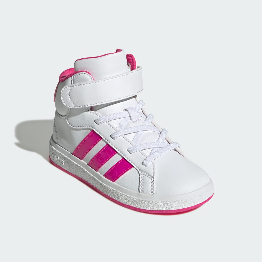 Thumbnail 3 de Zapatilla Grand Court Mid Kids de Adidas: comodidad y estilo en blanco para los más pequeños