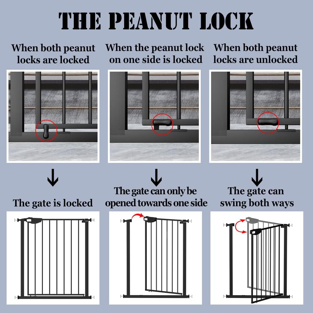 Detalle de DEARBB Baby Gate 76.77–86.2-Inch Fit