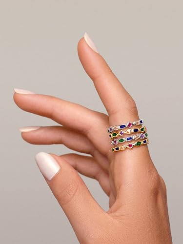 Detalle de SINGULARU Anillo Cascade en plata 925, talla 14