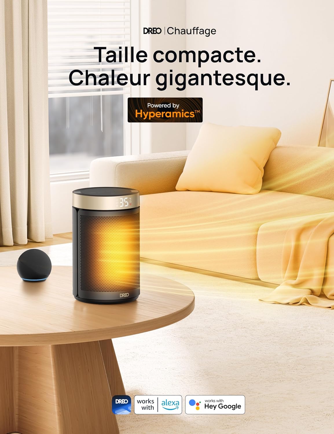 Detalle de Dreo Chauffage d’appoint 1500 W