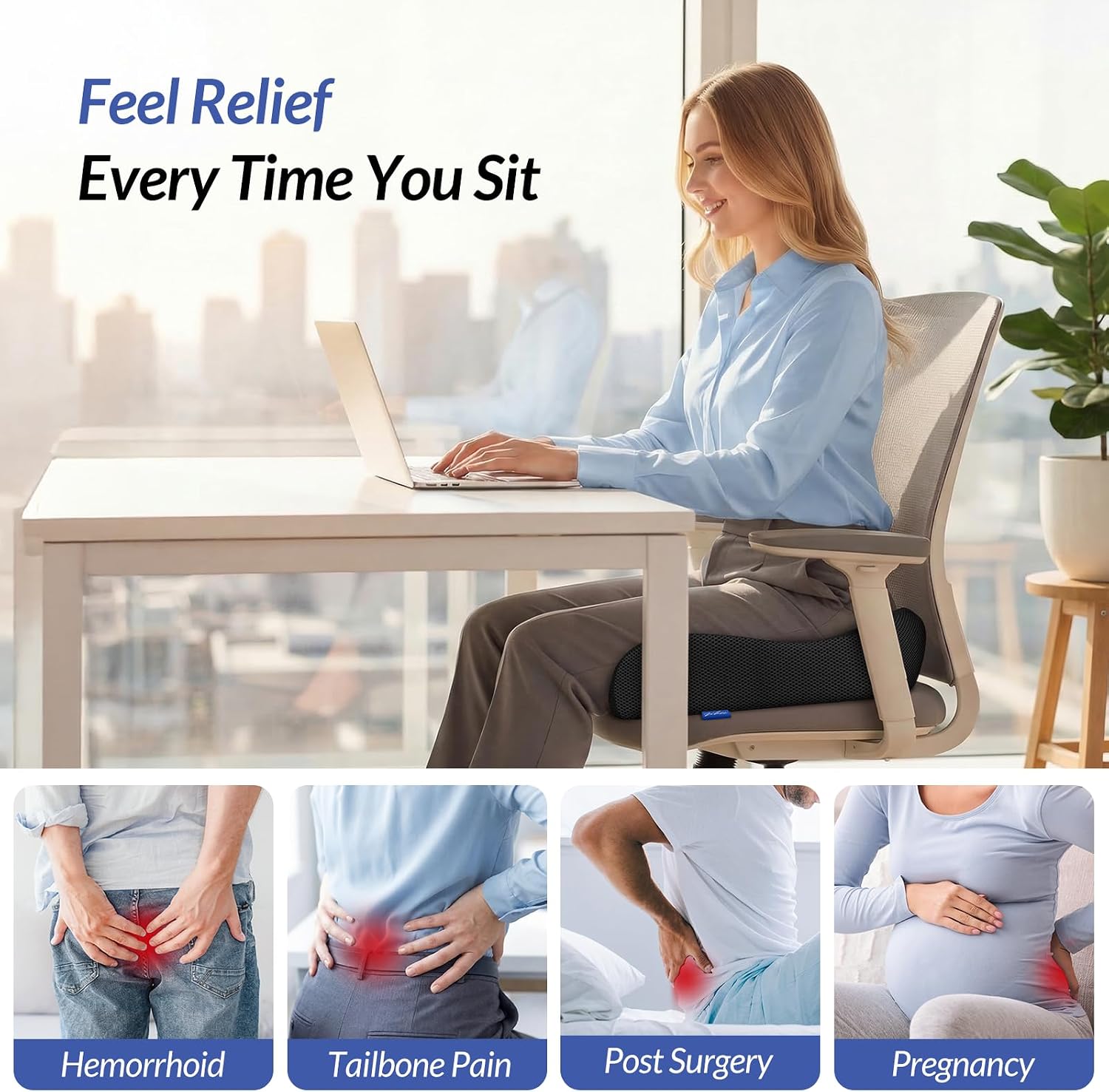 Thumbnail 1 de ZIKEE Thickened Seat Cushion 6.0" 💺