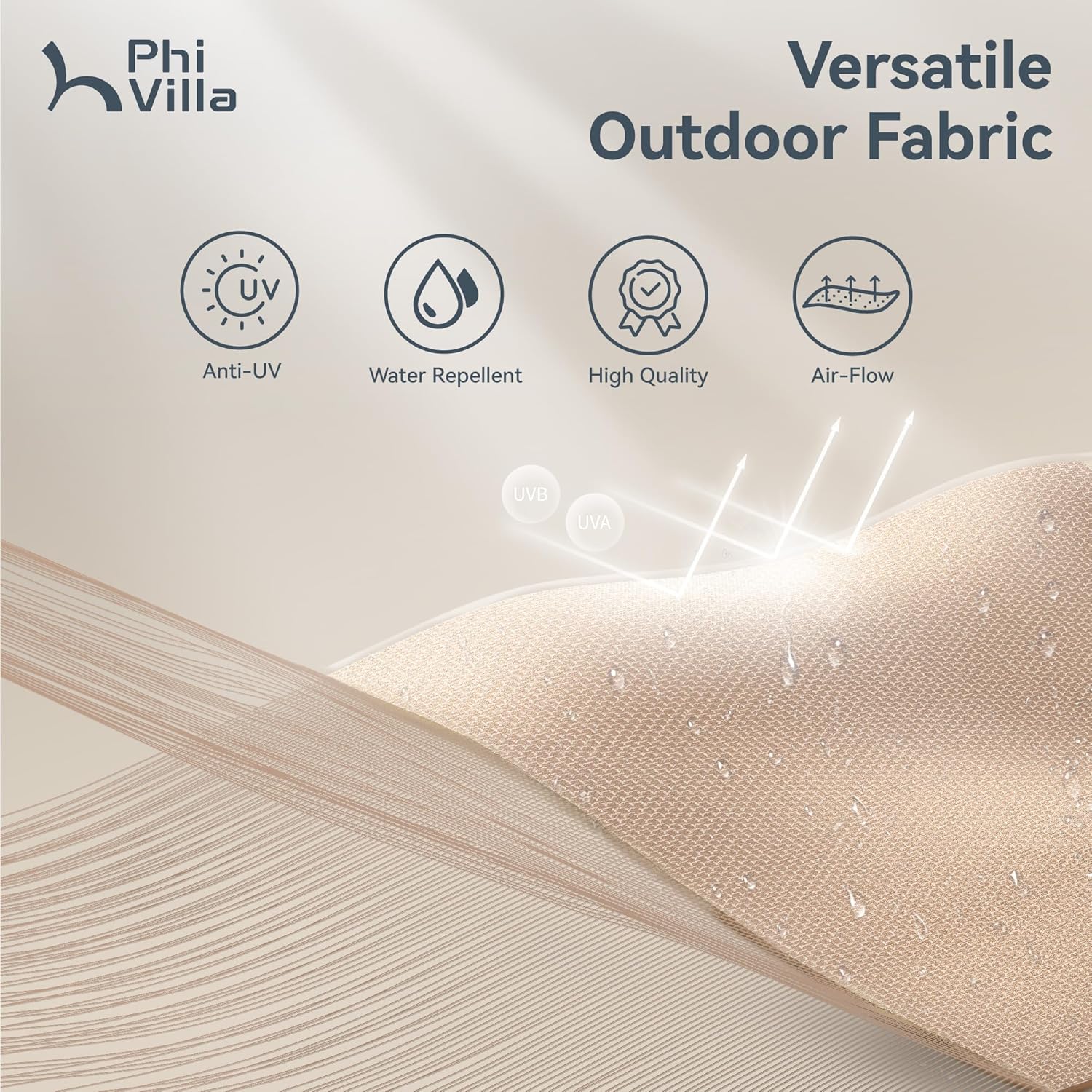 Thumbnail 6 de PHI VILLA 4.5m x 2.7m Garden Parasol with Base – Waterproof UV Protection
