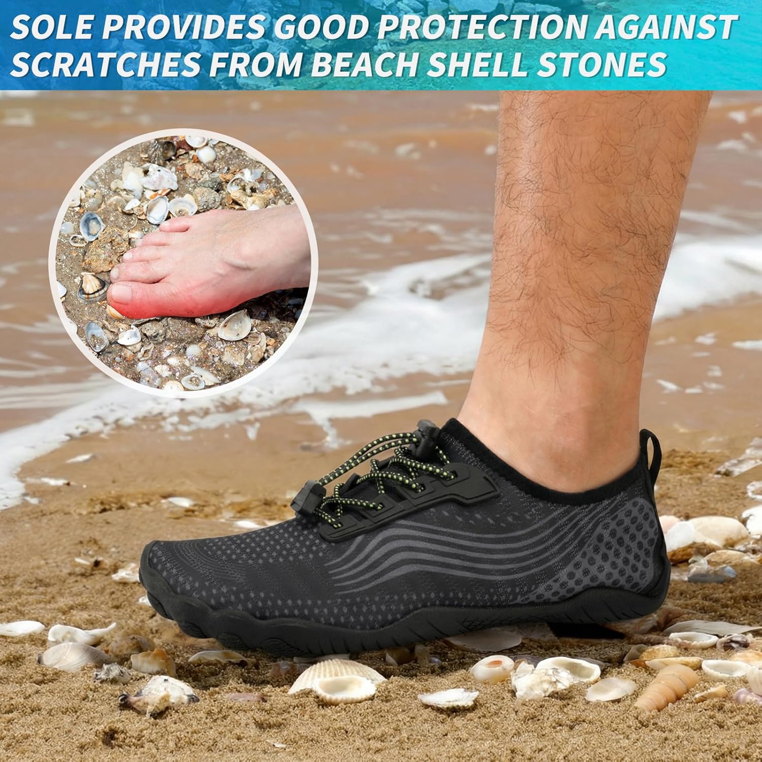 Thumbnail 3 de ZHR Water Shoes: Quick-Dry Aqua Socks for Swim Beach