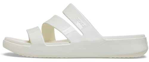 Detalle de Crocs Getaway Patent Strappy Sandalias Mujer, color Tiza (42/43 EU)