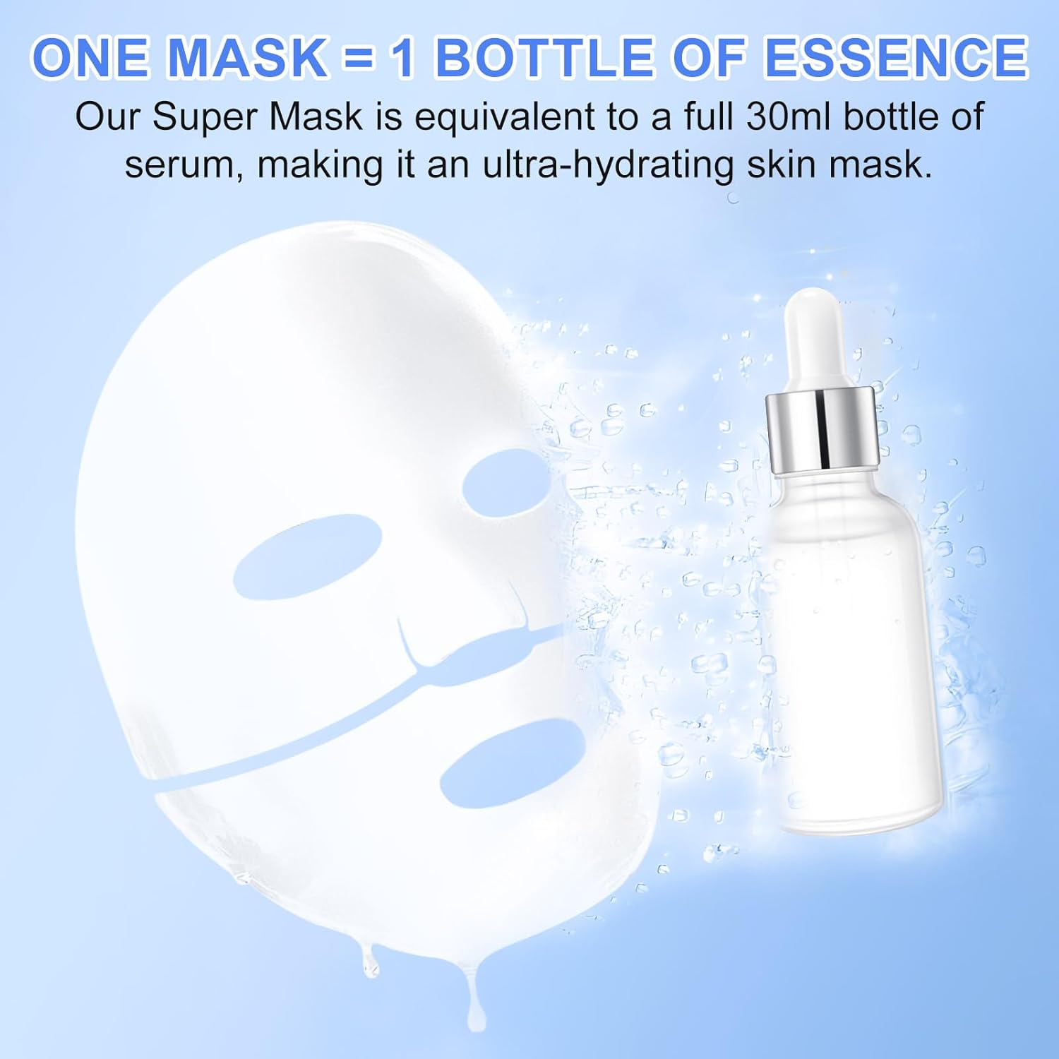 Detalle 2 de Maschera Viso al Collagene a Basso Peso Molecolare – Set da 6 Maschere Idratanti e Rassodanti