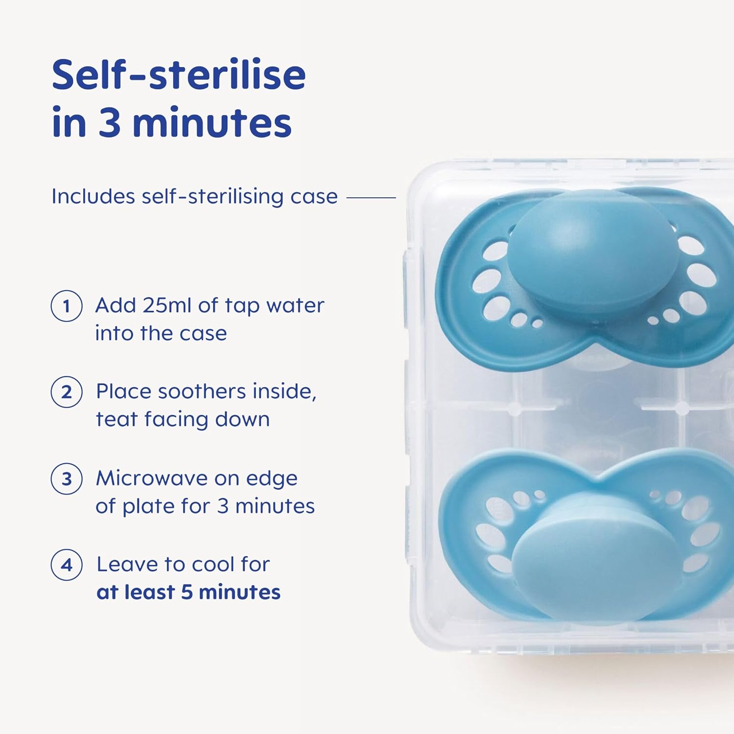 Thumbnail 3 de MAM Perfect Soothers 0-2 Months, 2 Pack — Newborn Dummies with Self-Sterilising Case