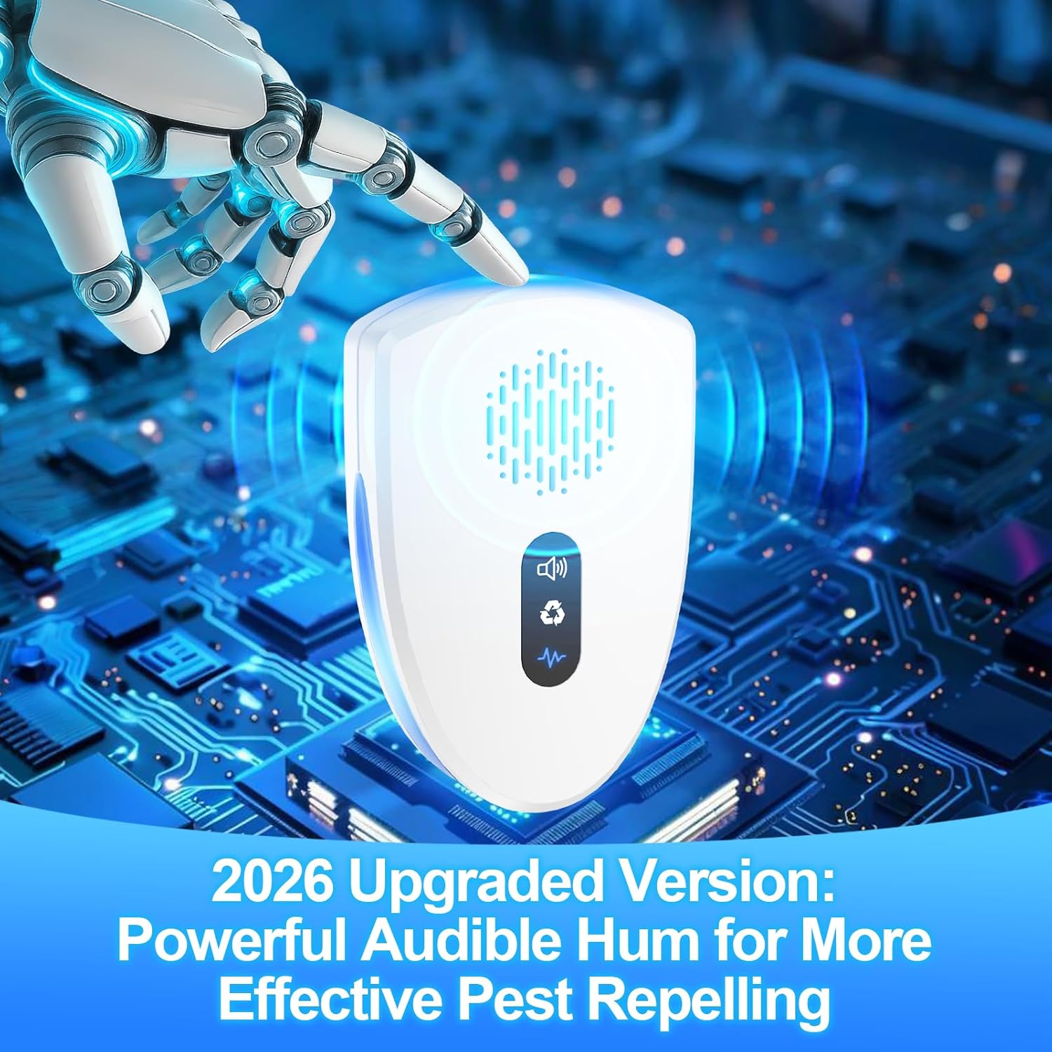 Thumbnail 6 de Ultrasonic Plug-In Pest Repeller (Updated 2026) — 3 Switch Modes, 6-Pack Indoor Mouse & Insect Deterrent