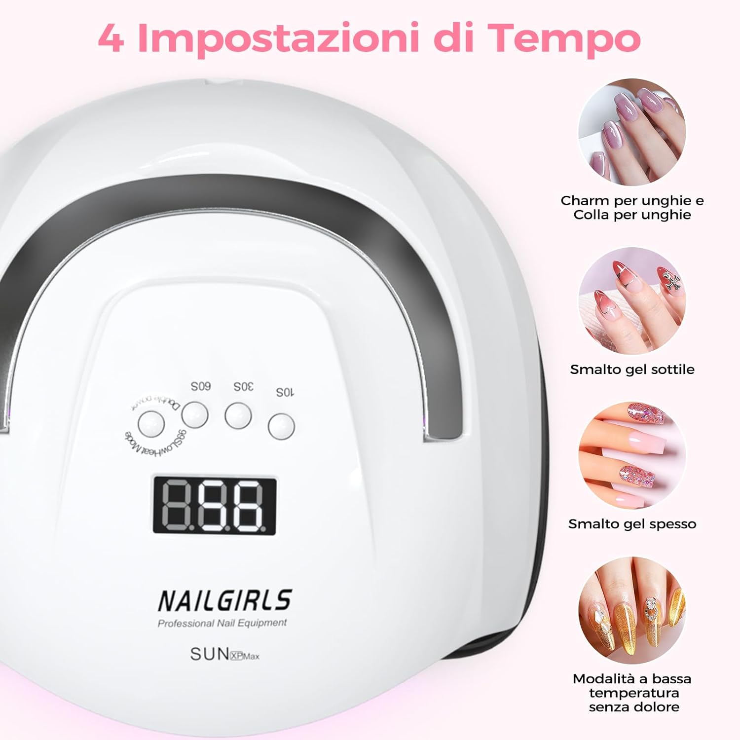 Detalle 1 de NAILGIRLS Lampada UV 268W per unghie
