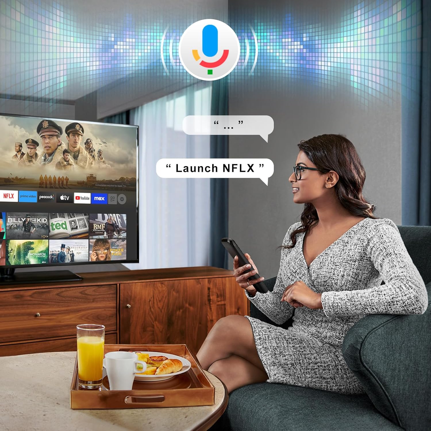 Thumbnail 4 de Vocie Voice Remote Control Replacement for TCL Google/Android Smart TVs (RC833)