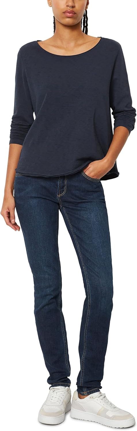 Thumbnail 5 de Marc O’Polo Damen Langarmshirt aus Bio-Baumwolle mit Logo im Regular Fit