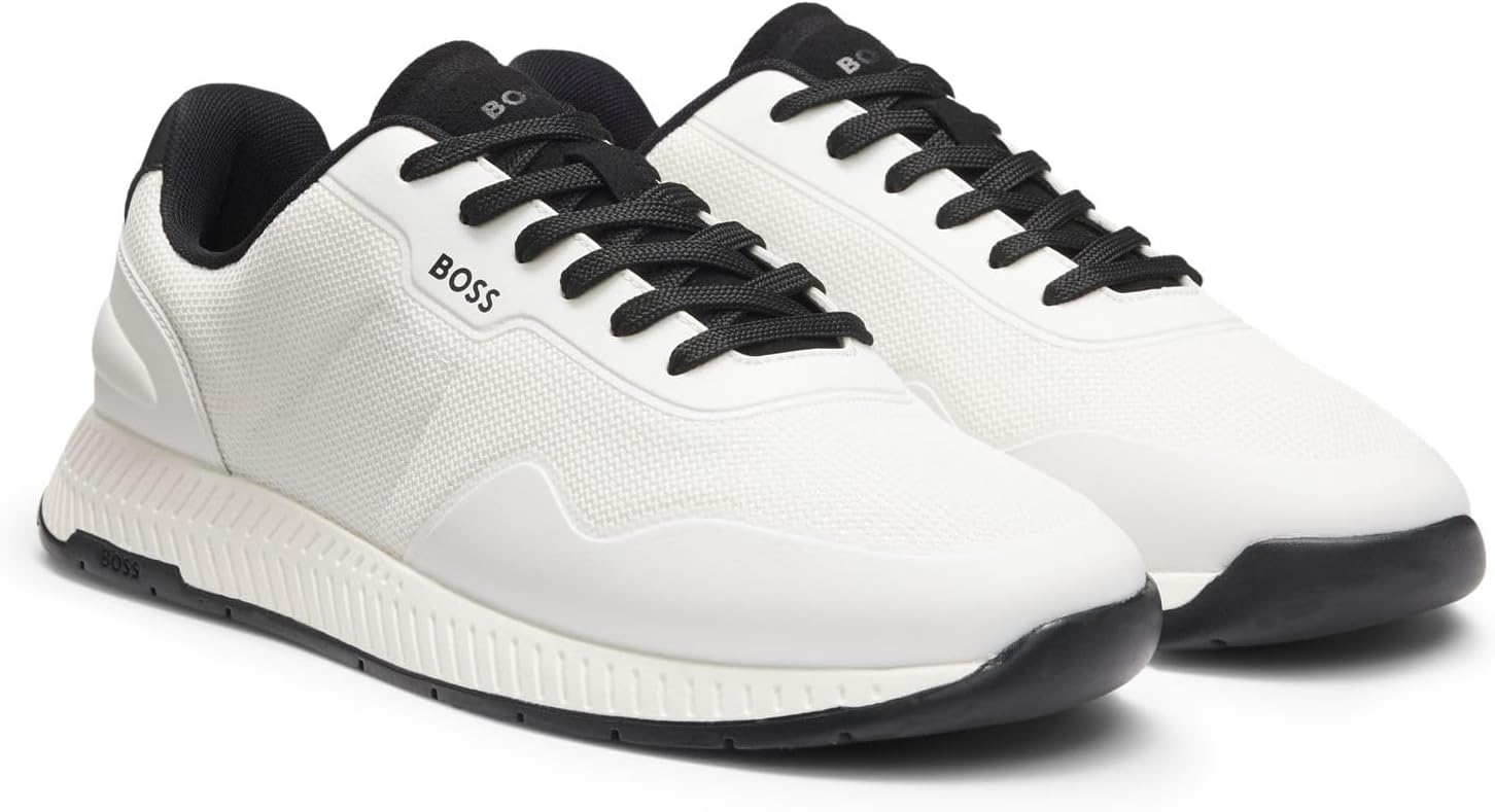 Thumbnail 2 de BOSS Hommes Titanium Runn Baskets en Mesh TTNM avec Finitions Lisses