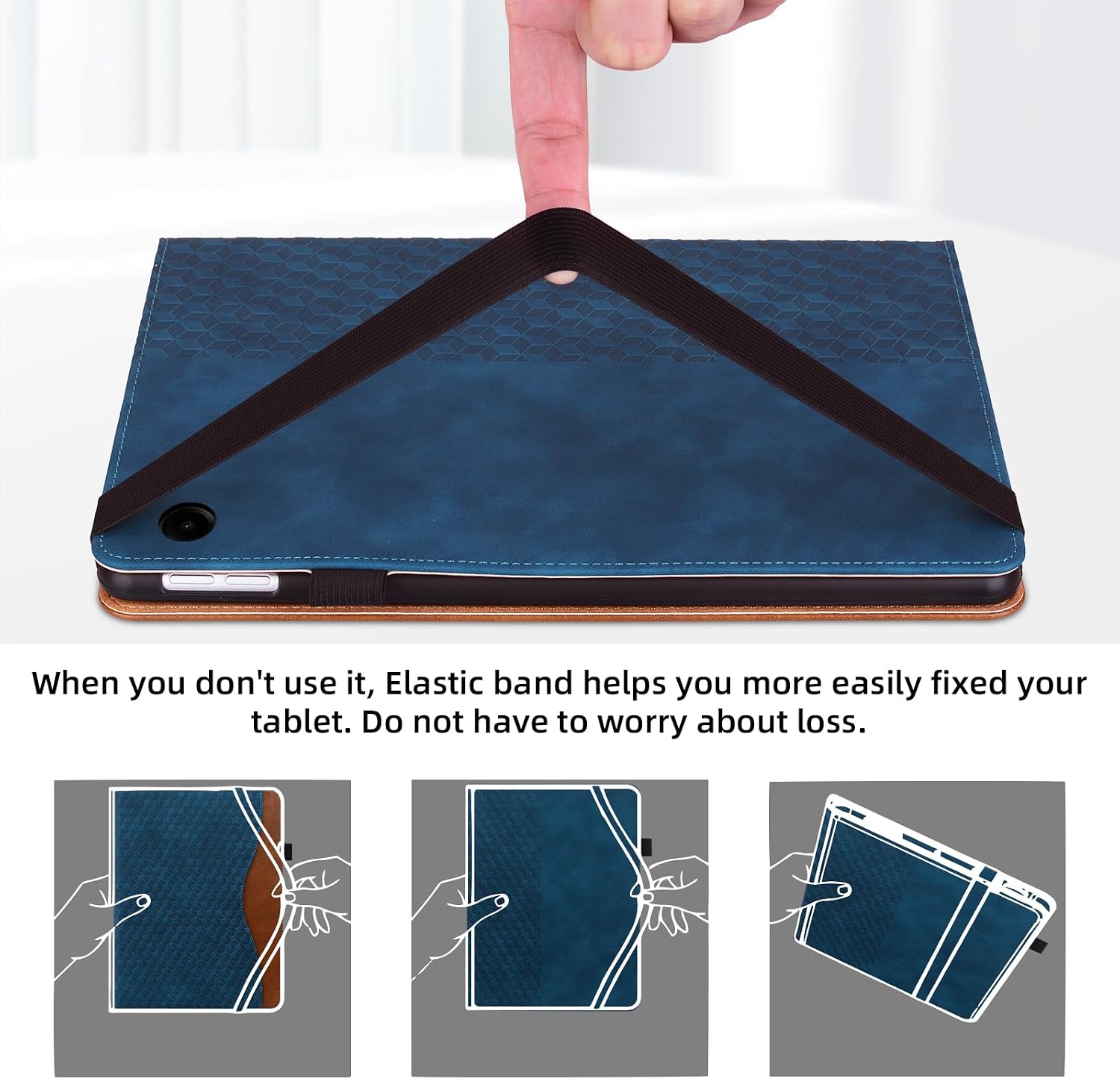 Thumbnail 6 de Vkooer Hülle für Samsung Galaxy Tab A9+/A9 Plus (11 Zoll) SM-X210/X215/X216 – Marineblau