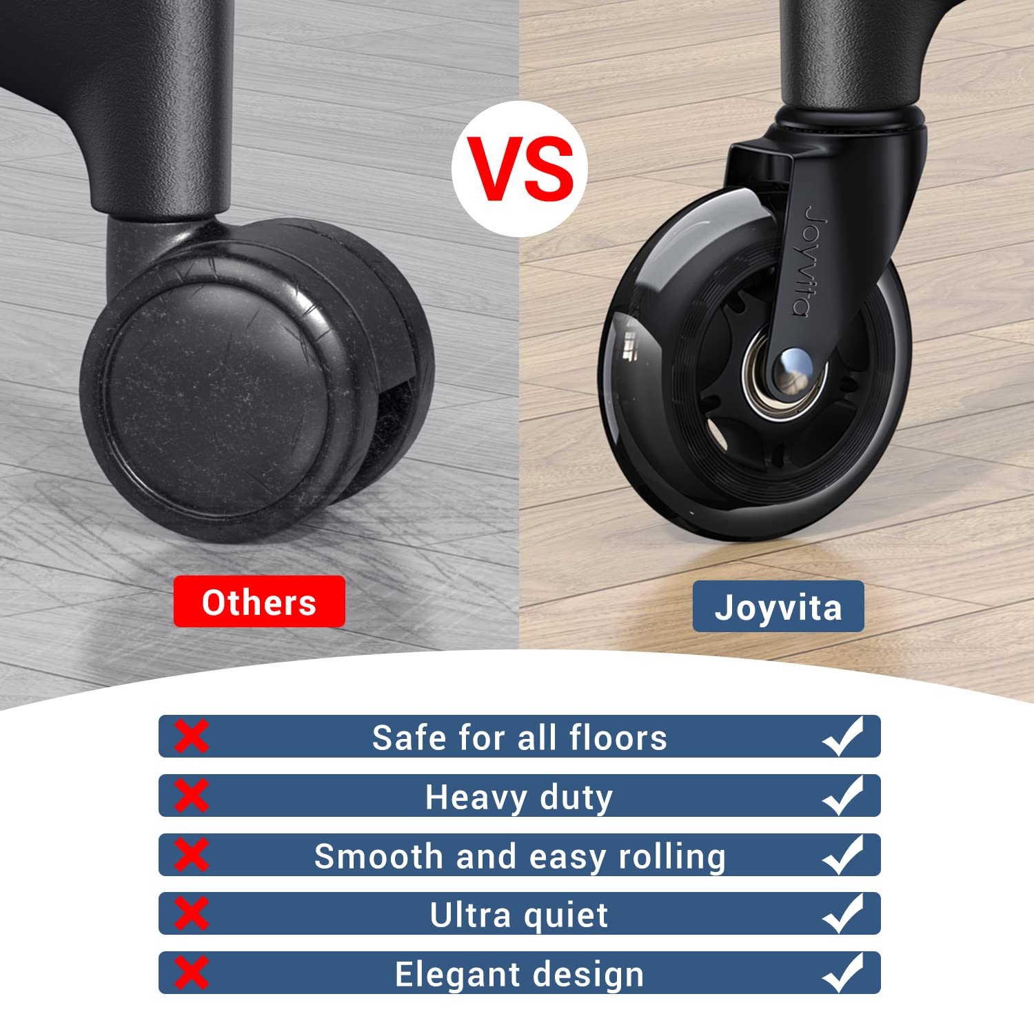 Thumbnail 1 de Joyvita ruote ufficio 5 per IKEA sedie 75 mm