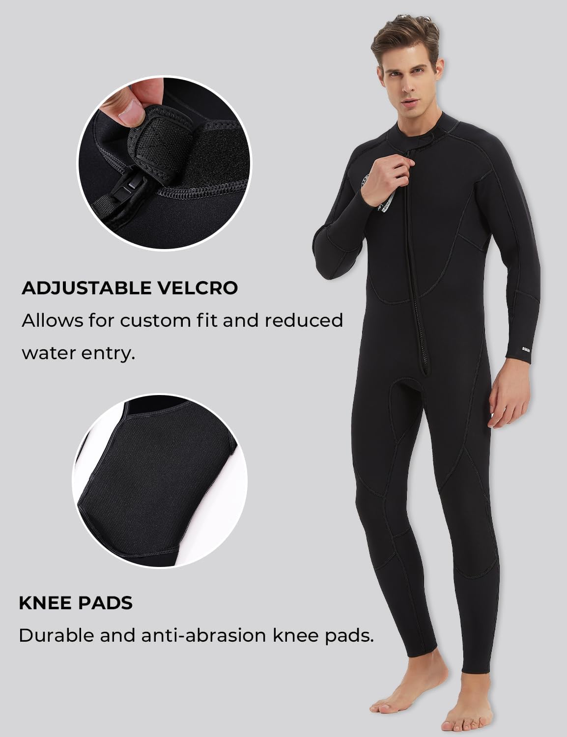 Thumbnail 2 de Lemorecn Men's Wetsuit 3/2mm and 5/4mm Full Wetsuit for Diving, Snorkeling, Surfing