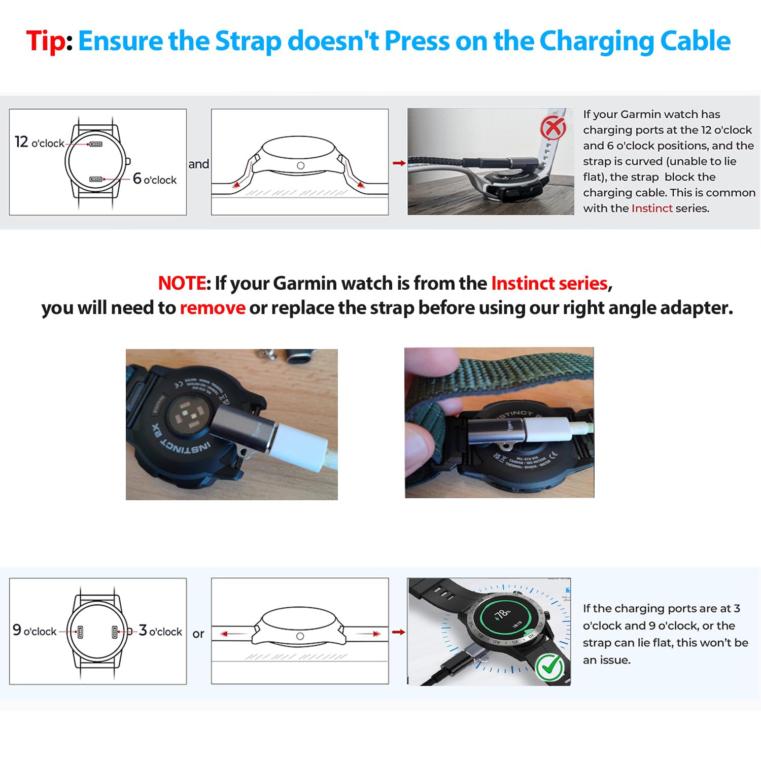 Detalle de USB C to Garmin Watch Charger Cable Adapter 4-Pack