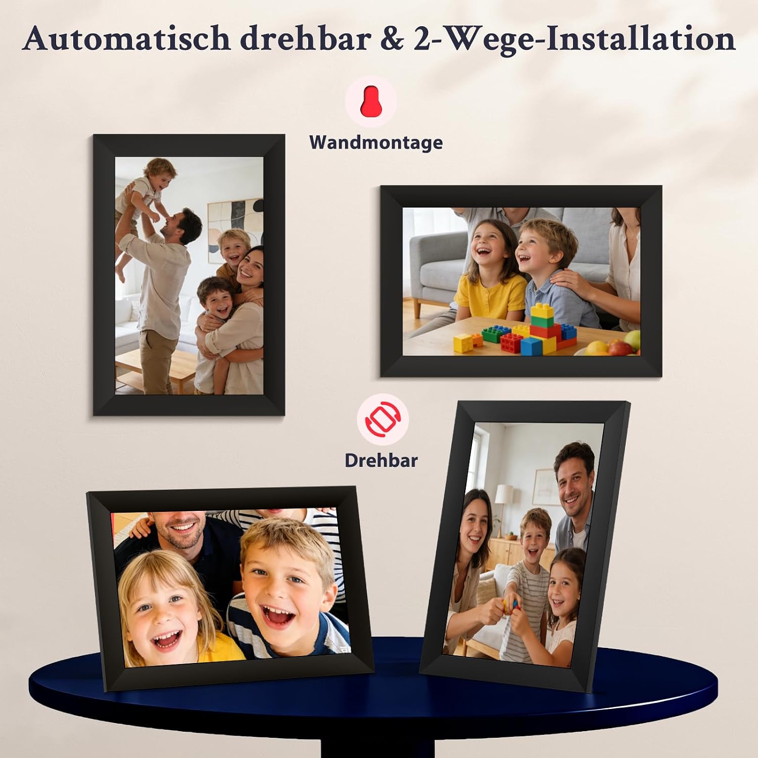 Detalle de Frameo Digitaler Bilderrahmen WLAN 10,1 Zoll (1280×800, IPS Touch) mit 32 GB