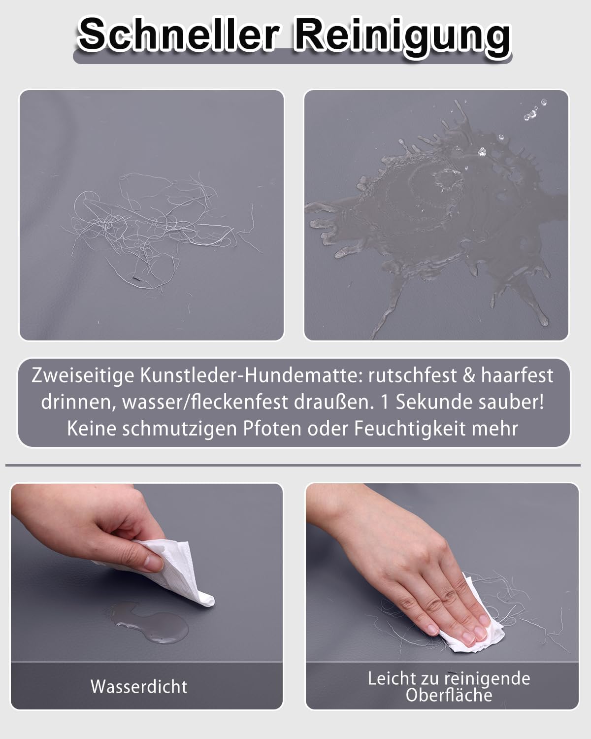 Thumbnail 2 de Favodormir Wassericht Hundematte Outdoor 105 x 70 cm – wasserabweisende Hundematratze aus Kunstleder, waschbar & faltbar für Innen und Reisen