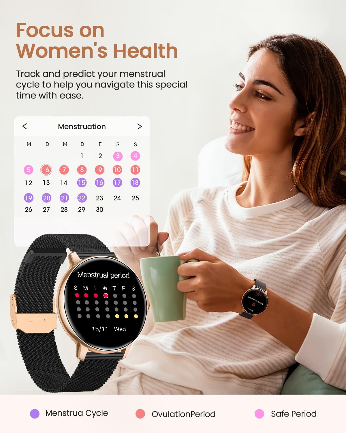 Detalle de AIMIUVEI Reloj Inteligente Mujer 1,39"