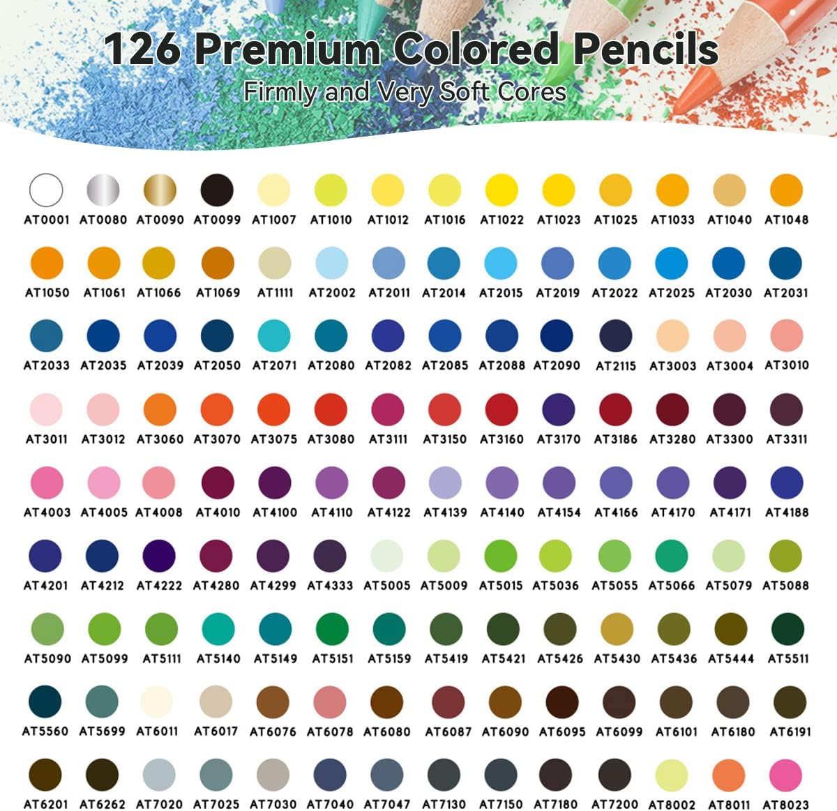 Thumbnail 4 de Arrtx Lot de 126 crayons de couleur 126 🎨