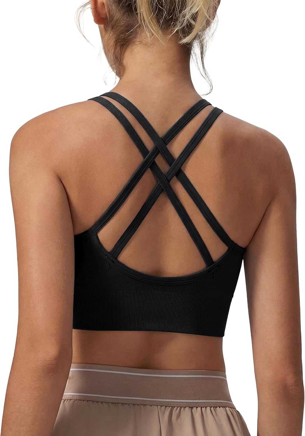 Detalle de Leversic Brassière Sport Femme sans Armature Rembourrée – confort, maintien et polyvalence pour le sport