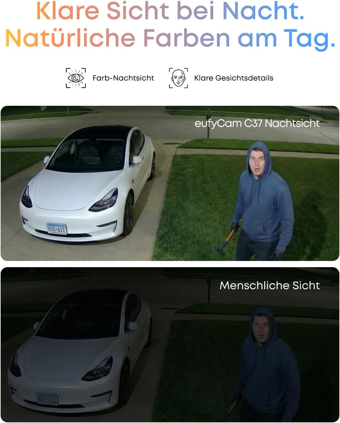 Thumbnail 6 de eufy Security eufyCam C37: kabellose 2K Outdoor-Überwachungskamera mit 360° KI-Tracking, Solar & Gesichtserkennung