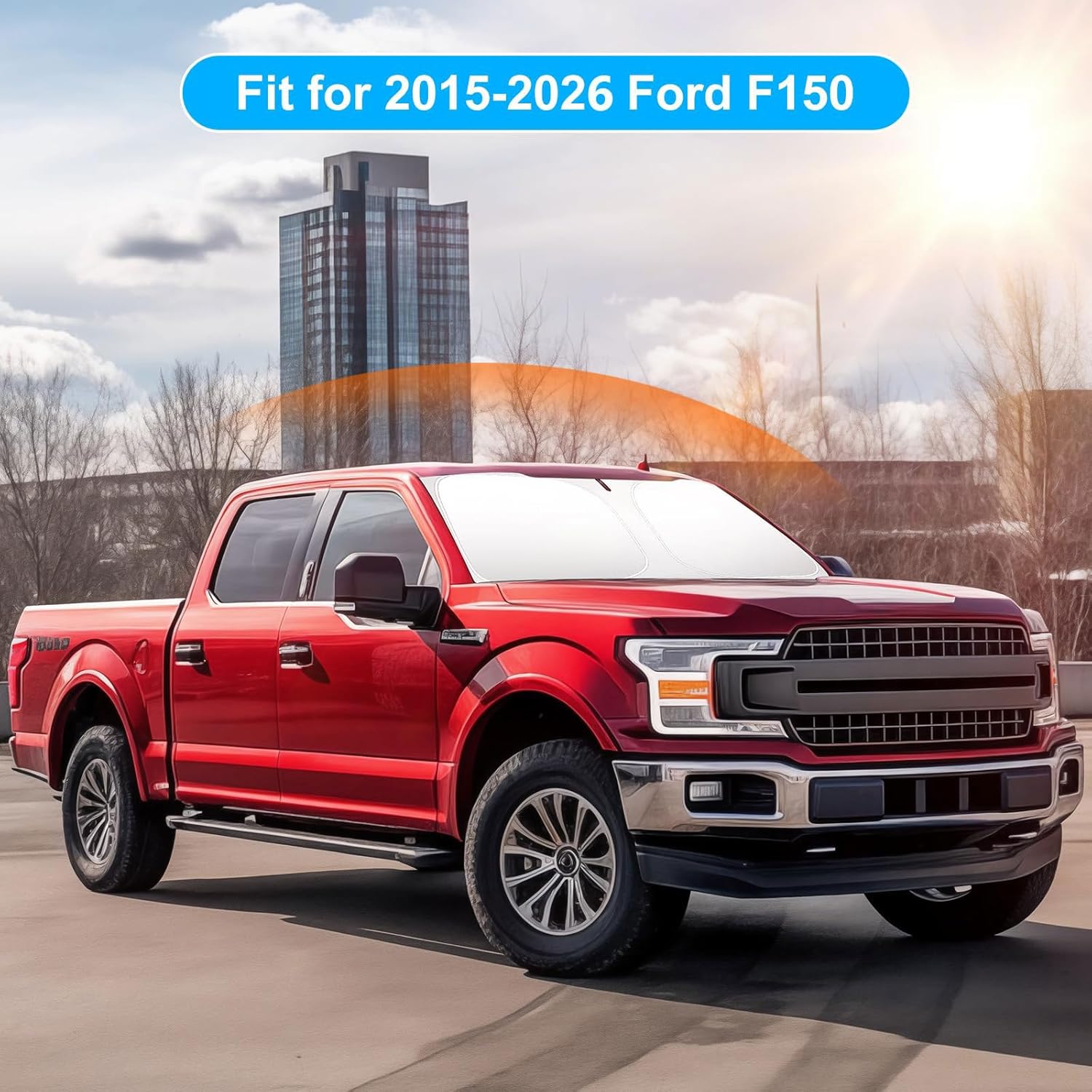 Thumbnail 6 de SHINEHOME Foldable Windshield Sun Shade for 2015-2020 & 2021-2026 Ford F-150 (Windshield Screen Cover)