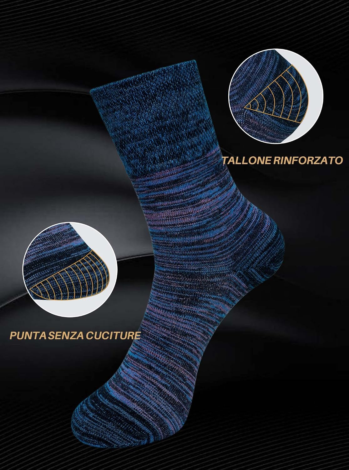 Thumbnail 5 de ZFSOCK Calzini Uomo Cotone Eleganti 5 Paia