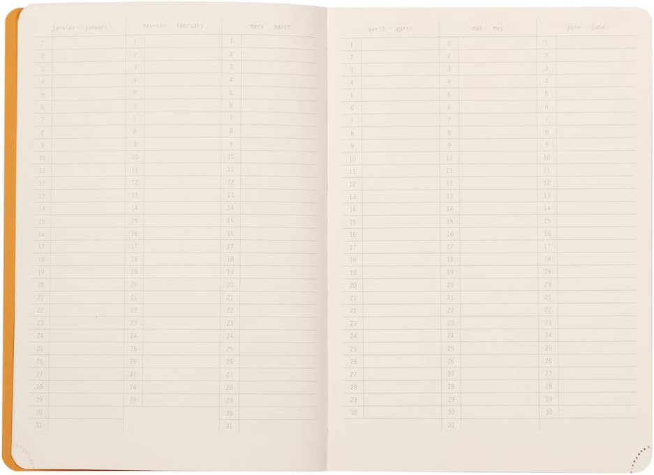 Thumbnail 2 de RHODIA 117182C Carnet Souple Rhodiarama – Agenda Perpétuel Noir, A5